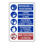 CARTELLO Segnaletica OBBLIGO Regole NORME Generali SICUREZZA PVC 20X30 cm UFFICI NEGOZI 