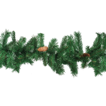 XONE Boa Ghirlanda Festone Natalizio con PIGNE 270X7 CM in PVC 260 RAMI Decorazione Casa 