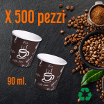 500 PZ Bicchieri Bicchierini Caffè CARTA 90 ML Chicco Caffè ASPORTO Bar MONOUSO
