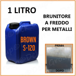 BRUNITORE a Freddo per METALLI ACCIAIO Armi Parti FERRO Brunitura PROFESSIONALE 1 LITRO