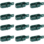 24 PEZZI Tendifilo Tenditore Tirante VERDE Plastificato per Rete Recinzione Tendi Filo Morsetto 