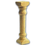 Colonnina per Mobili in Legno di Faggio Tornito 17x140 mm Restauro Finitura Grezza 