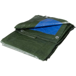 Telone Occhiellato VERDE BLU 3 x 5 MT Papillon Copertura Protezione Esterno Resistente 110 gr/mq