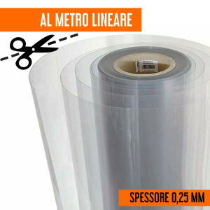 VETRO Sintetico AL METRO Trasparente  L.100 cm Finto Vetro Schermatura Plexiglass