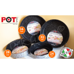 TORTIERE Tortiera SET 4 PEZZI 24 28 32 36 cm GREYSTONE Antiaderente FORNO Gas Ceramica 