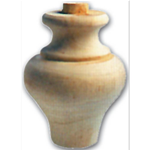 Gamba Per Mobili A Cipolla In Legno Di Ontano Tornito 90X115 Mm Finitura Grezza