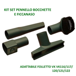 Kit Bocchetta + Pennello + Lancia + Adattatore Adattabile Modelli Vk116/117/120/121/122