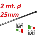 Palo Singolo Antenna 2 Metri Spessore 1 Mm Tv Wifi Diametro Ø 25 Made In Italy