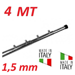 Palo Telescopico Pesante 4 Metri 2 X 2 Metri Da 1,5 Mm Zincato A Fuoco Made In Italy (4 Mt)