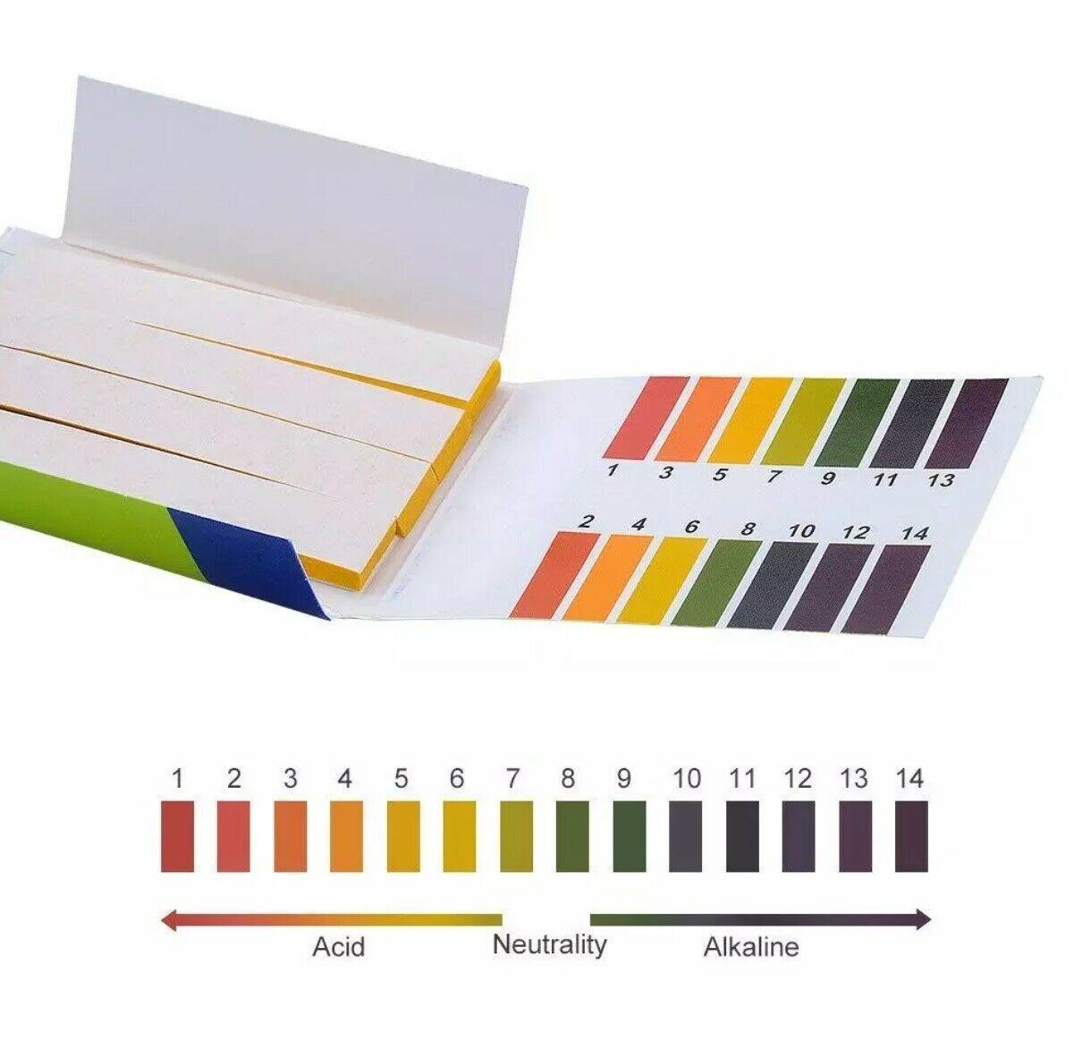  Home > Prodotti per il trattamento acque > 80 Strisce Test pH 1-14  Universale Laboratorio Acqua Carta Tornasole Indicatore Piscina Strisce  Reattive