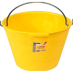 SECCHIO Per Muratore PVC Giallo 36 Cm Edilizia MACERIE Extra RINFORZATO Plastica