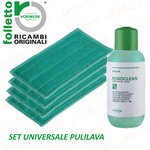 Set Universale Pulilava Folletto Vorwerk Originale Sp520 Sp530 Panni + Koboclean Detergente