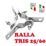 Staffa Ralla Tris Per Fissaggio Controventi Palo Da 25 60 Mm Made In Italy Zincata