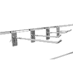 10 Pezzi Gancio Ganci Appendino Cromato Portablister 10Cm Pannello Dogato Negozi