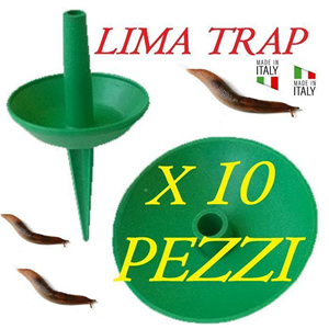 Kit 10 Pezzi Dispenser Lima Trap® Esca Lumachicida Lumache Limacce Bio