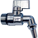 Rubinetto Sfera Cromato 1/2" Pollice OTTONE CROMATO Fusto Bidone Contenitore OLIO 30-50Lt BUGATTI 