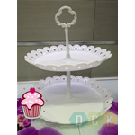 Alzatina Plastica Shabby Cupcake Provenzale Muffin Macarons Dolci 2 Piani Matrimonio