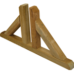 Piedino Doppio Pannello Grigliato Legno Impregnato Autoclave 60X4,5X30H cm Sostegno