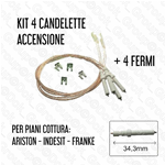 Set 4 Pezzi Kit Candelette Accensione Elettronica Piano Cottura Universale Indesit Ariston Hotpoint