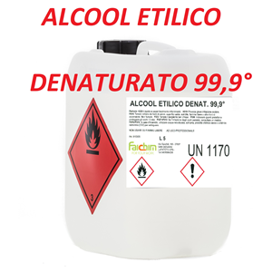 Alcool Etilico Denaturato Etanolo 99,9% 5 Litri Disinfettante Sanificante Puro