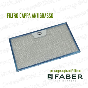 Filtro Cappa Alluminio Metallico Antigrasso mm 325 x 189 x 8 Faber 4268962 INCA SMART PLUS 