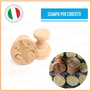 Stampo Corzetti Croxetti Genovesi Liguri Pasta Mould Shaped Giglio Fondo Rilievo Ø 5.3 cm 