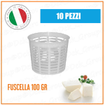 10 PEZZI Fuscella Forma Formetta Monoporzione 100 GR Ricotta Formaggio Fresco Caciotta Plastica PP 