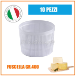 10 PEZZI Fuscella Forma Plastica PP Cacio Ricotta 400 gr Formaggio Stampo Caseario 