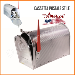 Cassetta Postale Stile Americano Topolino USA Posta Esterno Alluminio Bandierina MAURER 