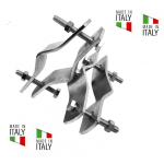 Giunto a Croce Piccolo Zincato Made in Italy Max 60 mm