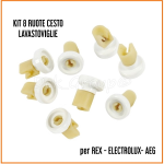 Ruote Cesto Superiore Lavastoviglie Rex Electrolux AEG 50286967000 Kit 8 Pezzi Ricambio 