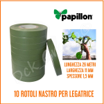 Nastro per Pinza Legatrice 10 Rotoli colore VERDE Rotolo Legatura Vigne Piante PVC 
