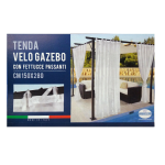 Tenda Gazebo Passanti 150 cm x 280 cm H BIANCO Velo Semi Trasparente Arredo Giardino Parasole 