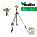 Irrigatore A Settori Variabile Con Treppiedi Metallo Attacco 1/2 Femmina Battente Irrigazione Giardino 