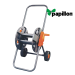 Carrello Avvolgitubo Antiurto Da Giardino Per 45 Metri Tubo 1/2" Irrigazione Papillon