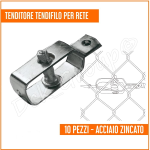 10 PEZZI Tendifilo Tenditore Tirante Acciaio ZINCATO per Rete Recinzione Tendi Filo Morsetto 