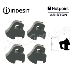 KIT 4 Piedini Gommini Paracolpi HOTPOINT ARISTON INDESIT Piano Cottura Griglie C00075434