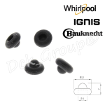 KIT 4 Gommini Griglia WHIRPOOL IGNIS BAUKNECHT Tondi Piano Cottura 484000000903