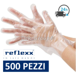 500 Pezzi Guanti HDPE Polietilene Monouso Usa e Getta Plastica Alimenti Ortofrutta Negozi No Polvere