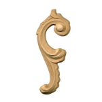 Fregio Mobili Pasta Di Legno Grezzo 62X43H Sinistro Mm Decoro Restauri Decorazione Arte