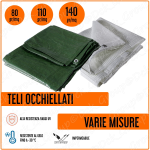 Telo Telone Occhiellato PVC Esterno Impermeabile Copertura Piscina Copritutto Campeggio Agricoltura
