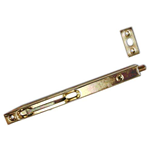 Catenaccio A Leva Acciaio Ottonato Frontale 16mm Porte Portoni Legno 50 CM Contropiastra