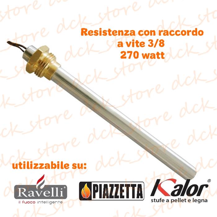 Resistenza candeletta accensione stufa pellet 140 mm 270w for Candeletta accensione stufa pellet edilkamin